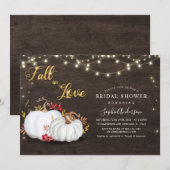 Rustic Gold Pumpkin Herfst in Love Vrijgezellenfee Kaart (Voorkant / Achterkant)