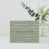 Rustic Gold Sage Green Hartelijk dank Briefkaart (Staand voorkant)