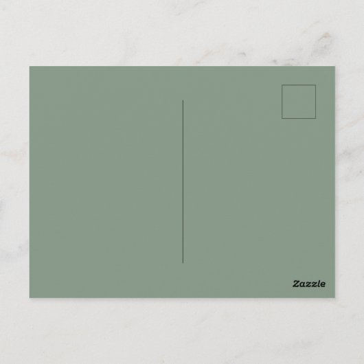 Rustic Gold Sage Green Hartelijk dank Briefkaart (Achterkant)