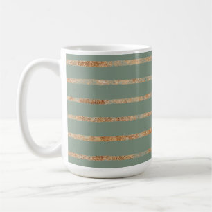 Rustic Gold Sage Green Koffiemok