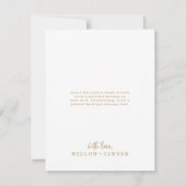 Rustic Gold Script 3 Photo Collage Wedding Bedankkaart (Achterkant)