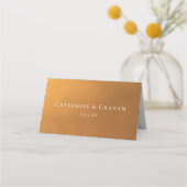 Rustic Gold Script Earth Tone Simple Fall Wedding Plaatskaartje (Achterkant)