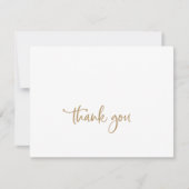 Rustic Gold Script - Hartelijk dank - Kaart (Voorkant)