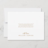 Rustic Gold Script - Hartelijk dank - Kaart (Achterkant)