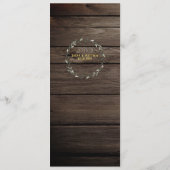 Rustic Gold Script Kalligrafie Classic Wedding Menu (Achterkant)