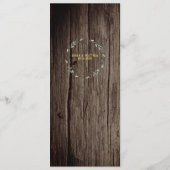 Rustic Gold Script Kalligrafie Classic Wedding Menu (Achterkant)