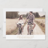 Rustic Gold Script Photo Save the Date (Achterkant)