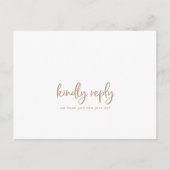 Rustic Gold Script Song Request RSVP Briefkaart (Voorkant)