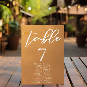 Rustic Gold Simple Fall Wedding Seating Chart
