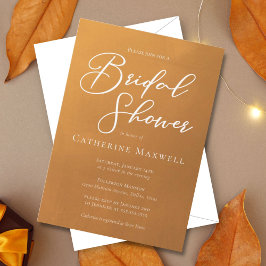 Rustic Gold Simple Typography Herfst Vrijgezellenf Kaart