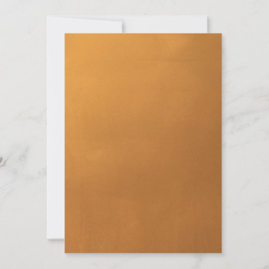 Rustic Gold Simple Typography Herfst Vrijgezellenf Kaart (Achterkant)