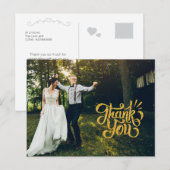 Rustic Gold Sparkle Wedding Dank u Briefkaarten (Voorkant / Achterkant)
