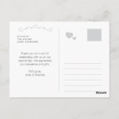 Rustic Gold Sparkle Wedding Dank u Briefkaarten (Achterkant)