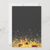 Rustic Gold Sunflower Barn Wood 50e verjaardag Kaart (Achterkant)