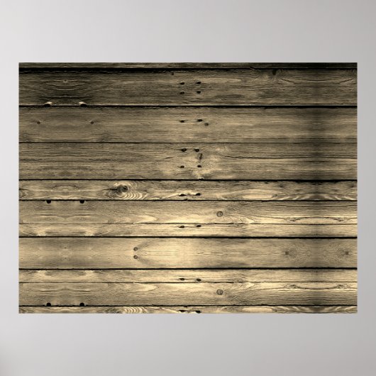 Rustic Gold Tone XL DIY Barn Board Poster (Voorkant)