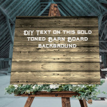 Rustic Gold Tone XL DIY Barn Board Poster