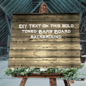 Rustic Gold Tone XL DIY Barn Board Poster