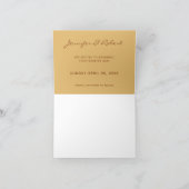 Rustic Gold Tropical Save the Date Folded Kaart (Binnen)