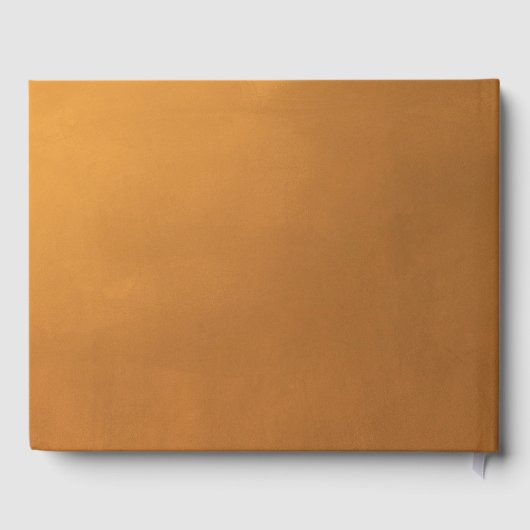 Rustic Gold Typography Earth Tone Fall Wedding Gastenboek (Achterkant)