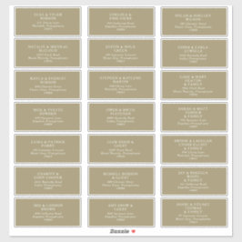 Rustic Gold Typography Guest Adresetiketten Sticker