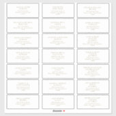 Rustic Gold Typography Guest Adresetiketten Sticker (Vel)