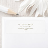 Rustic Gold Typography Return Address Label (Insitu)