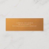 Rustic Gold Typography Simple Wedding Registry Mini Visitekaartje (Achterkant)
