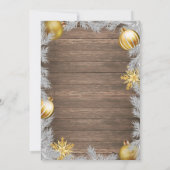 Rustic Gold - Uitnodiging voor nieuwjaarsfeest (Achterkant)