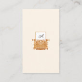  Rustic Gold Underwood-typemachine monogram Visitekaartje (Achterkant)
