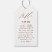 Rustic Gold Wedding Table Numbers Wedding Favors Cadeaulabel (Voorkant)