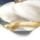 Rustic Gold White Pumpkins Wedding Seding Chart Poster (Hoek)