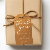 Rustic Gold White Typography Simple Fall Wedding Cadeaulabel