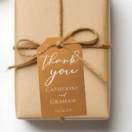 Rustic Gold White Typography Simple Fall Wedding Cadeaulabel