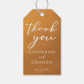 Rustic Gold White Typography Simple Fall Wedding Cadeaulabel (Voorkant)