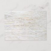 Rustic Gold Wood Grain Wedding Reception Card Informatiekaartje (Achterkant)