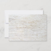 Rustic Gold Wood Grain Wedding RSVP-kaart RSVP Kaartje (Achterkant)