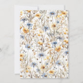 Rustic Golden Field Baby Shower Kaart (Achterkant)