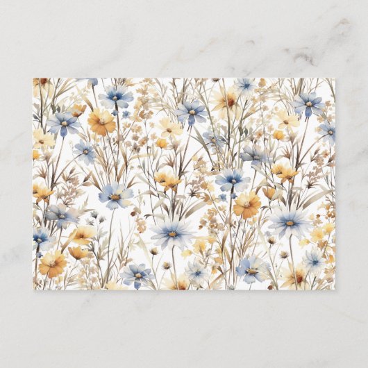 Rustic Golden Field Diapper Raffle Informatiekaartje (Achterkant)