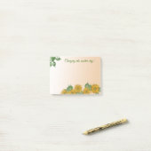 Rustic Golden Flowers, Greenery en Leaves Post-it® Notes (Op bureau)