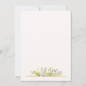 Rustic Golden Frame Wildflower on Way  Baby Shower Kaart (Achterkant)