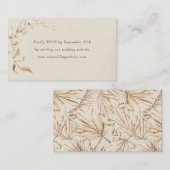 Rustic Golden Greenery bruiloft rsvp online Informatiekaartje (Voorkant / Achterkant)