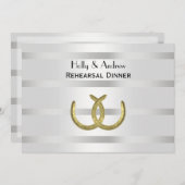 Rustic Golden Hoefijzer Silver Wht H Kaart (Voorkant / Achterkant)