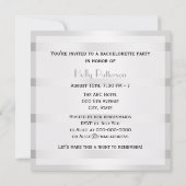 Rustic Golden Hoefijzer Silver Wht SQ Bachelorette Kaart (Achterkant)