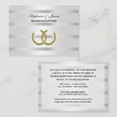 Rustic Golden Hoefijzers Silver Wht Accommodations Informatiekaartje (Voorkant / Achterkant)