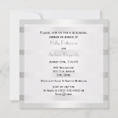 Rustic Golden Hoefijzers Silver Wht Rehearsal Din Kaart (Achterkant)