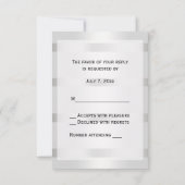 Rustic Golden Hoefijzers Silver Wht RSVP Kaartje (Achterkant)