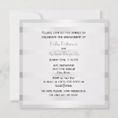 Rustic Golden Hoefijzers Silver Wht Verloving Kaart (Achterkant)