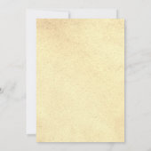 Rustic Golden Leaf Wreath Modern Wedding Kaart (Achterkant)