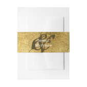 Rustic Golden Wedding Invitation Belly Band Uitnodigingen Wikkel (Voorkant Voorbeeld)