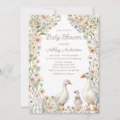 Rustic Goose Family Baby shower Kaart (Voorkant)
